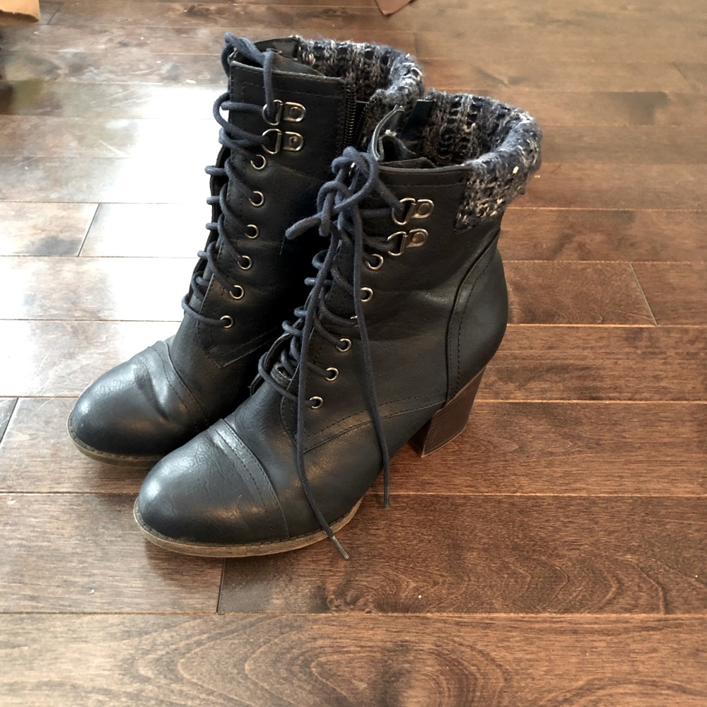 Navy booties